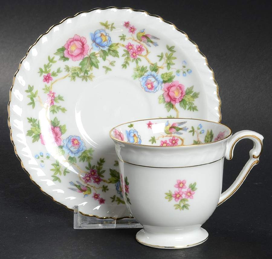 Mandarin Footed Demitasse Cup & Saucer Set by Franconia-Krautheim & Adelburg-1