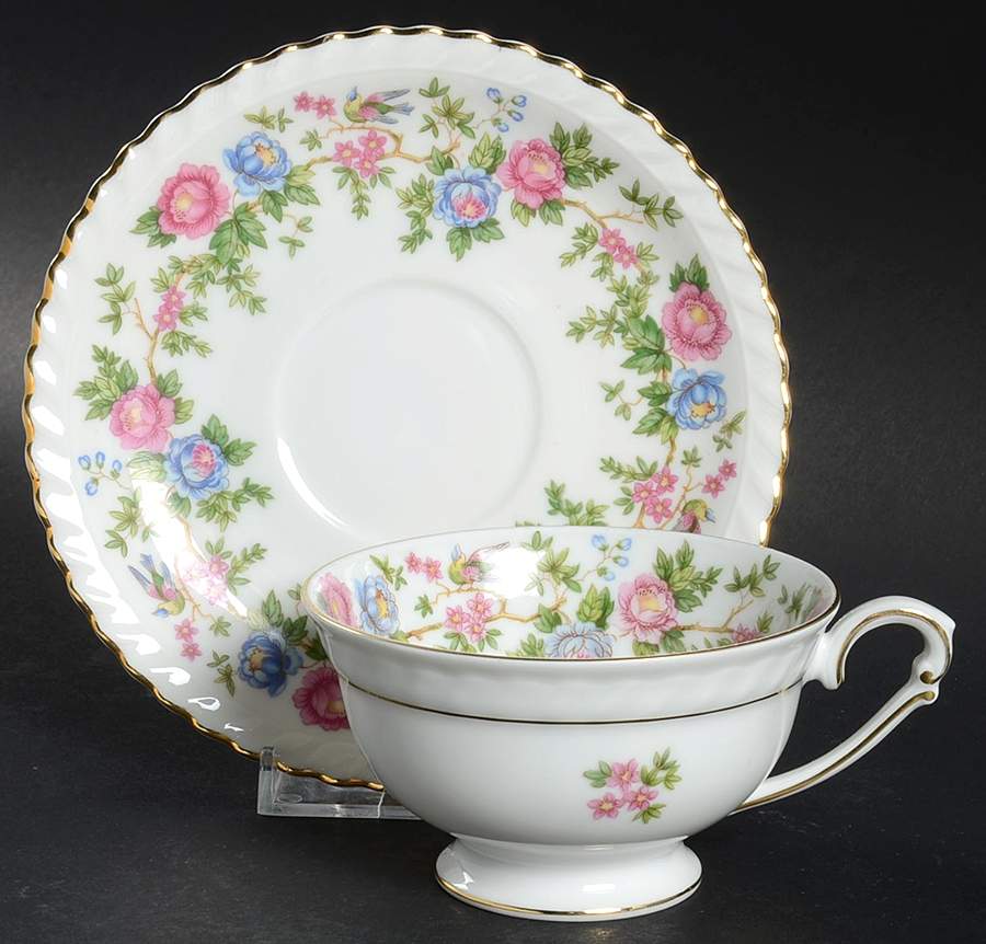 Mandarin Footed Cup & Saucer Set by Franconia-Krautheim & Adelburg-1