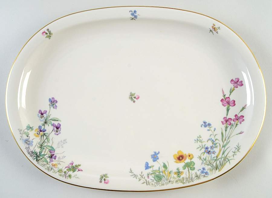 Meadow Flowers 15" Oval Serving Platter by Franconia-Krautheim & Adelburg-1