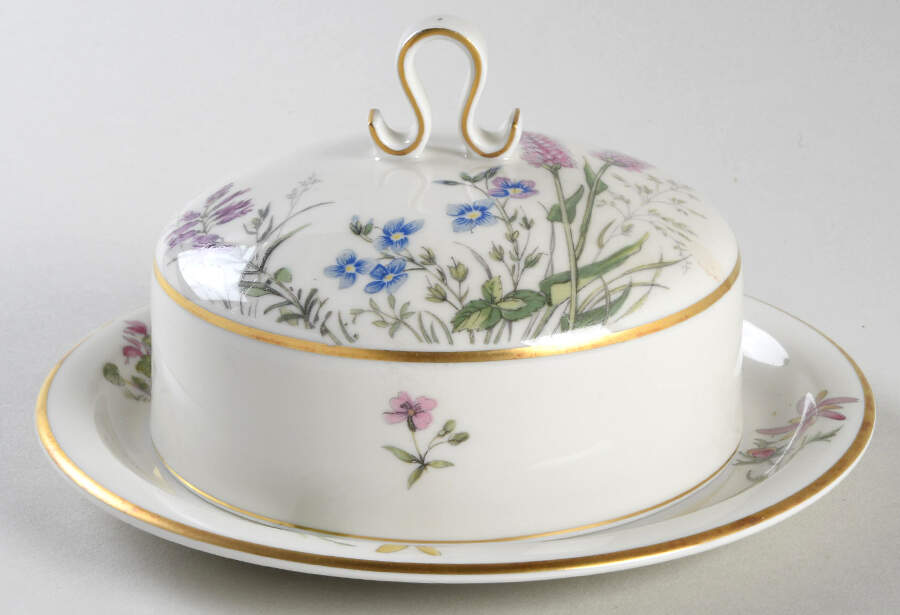 Meadow Flowers Round Covered Butter by Franconia-Krautheim & Adelburg-1