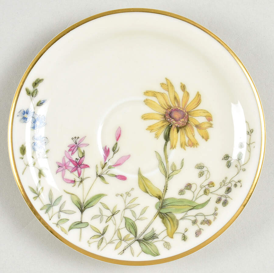 Meadow Flowers Saucer for Footed Demitasse Cup by Franconia-Krautheim & Adelburg-1