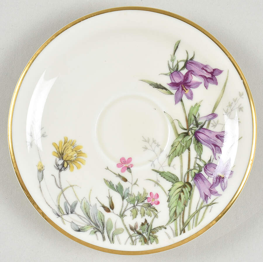 Meadow Flowers Saucer for Footed Demitasse Cup by Franconia-Krautheim & Adelburg-1