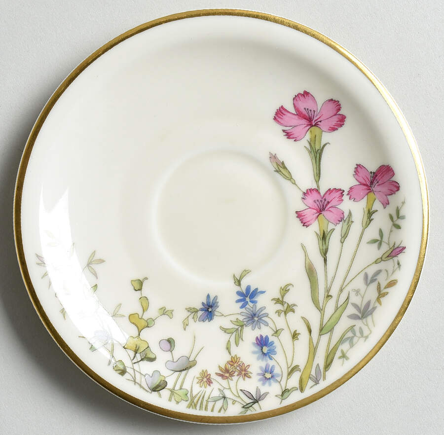 Meadow Flowers Saucer for Flat Cup by Franconia-Krautheim & Adelburg-1