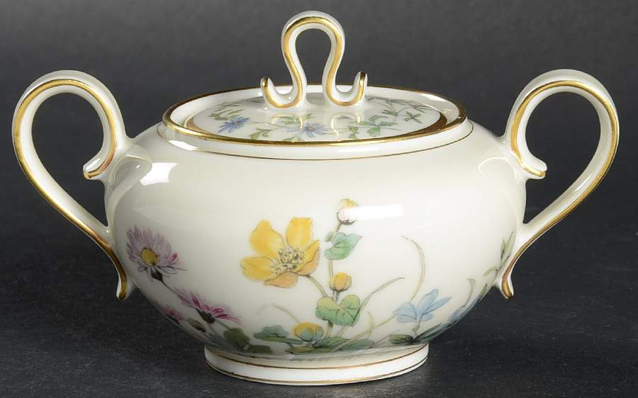 Meadow Flowers Mini Sugar Bowl & Lid by Franconia-Krautheim & Adelburg-1