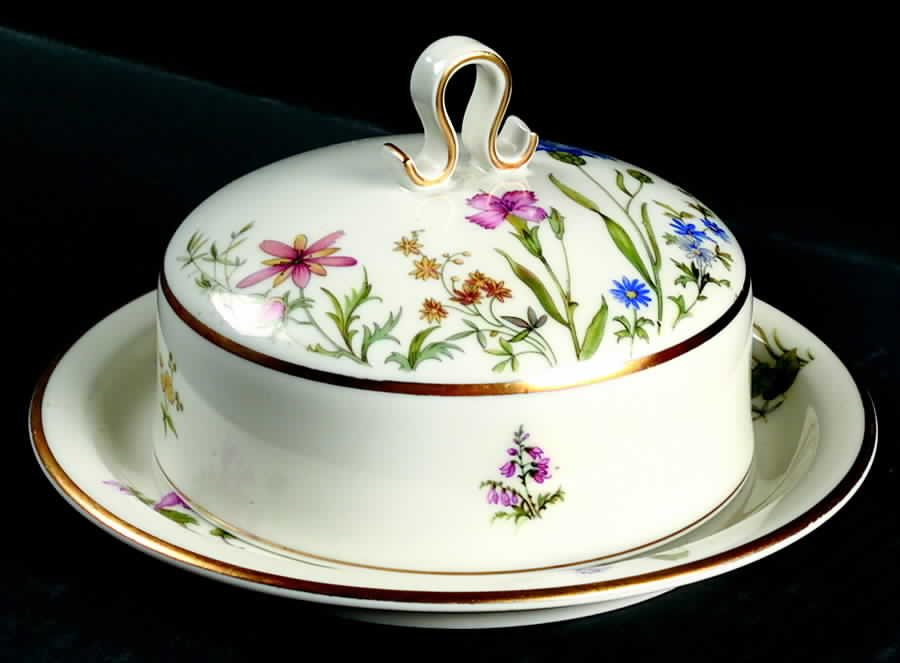 Meadow Flowers Round Covered Butter by Franconia-Krautheim & Adelburg-1