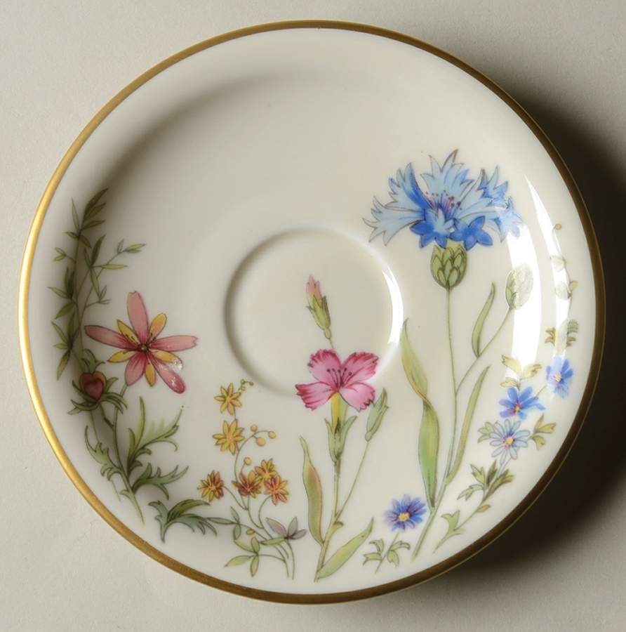 Meadow Flowers Saucer for Footed Demitasse Cup by Franconia-Krautheim & Adelburg-1