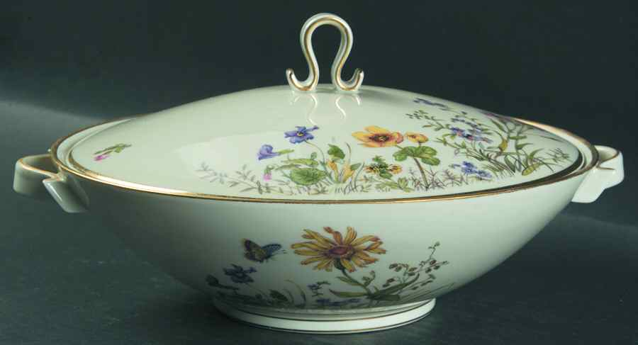 Meadow Flowers Round Covered Vegetable by Franconia-Krautheim & Adelburg-1