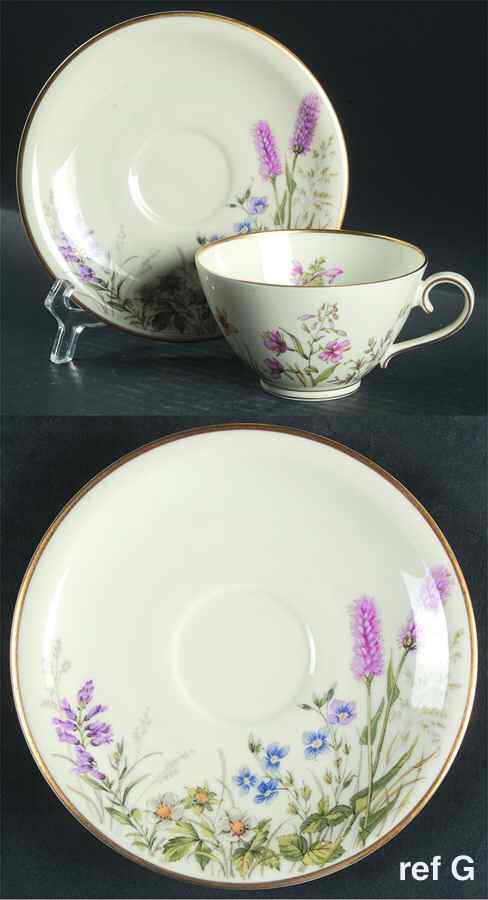 Meadow Flowers Flat Cup & Saucer Set by Franconia-Krautheim & Adelburg-1