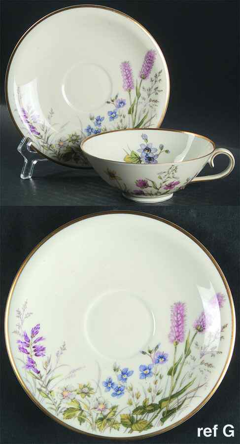 Meadow Flowers Flat Cup & Saucer Set by Franconia-Krautheim & Adelburg-1
