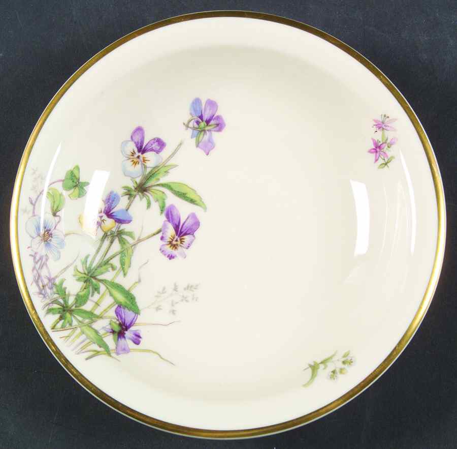 Meadow Flowers Rim Fruit/Dessert (Sauce) Bowl by Franconia-Krautheim & Adelburg-1