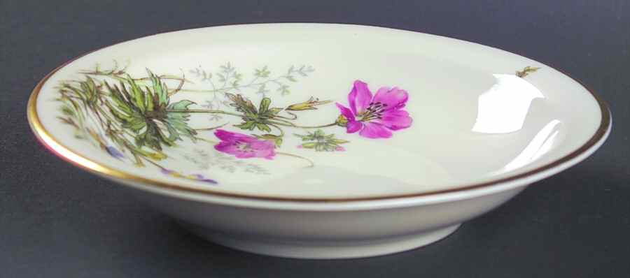 Meadow Flowers Rim Fruit/Dessert (Sauce) Bowl by Franconia-Krautheim & Adelburg-1