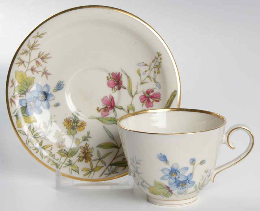 Meadow Flowers Footed Demitasse Cup & Saucer Set by Franconia-Krautheim & Adelburg-1