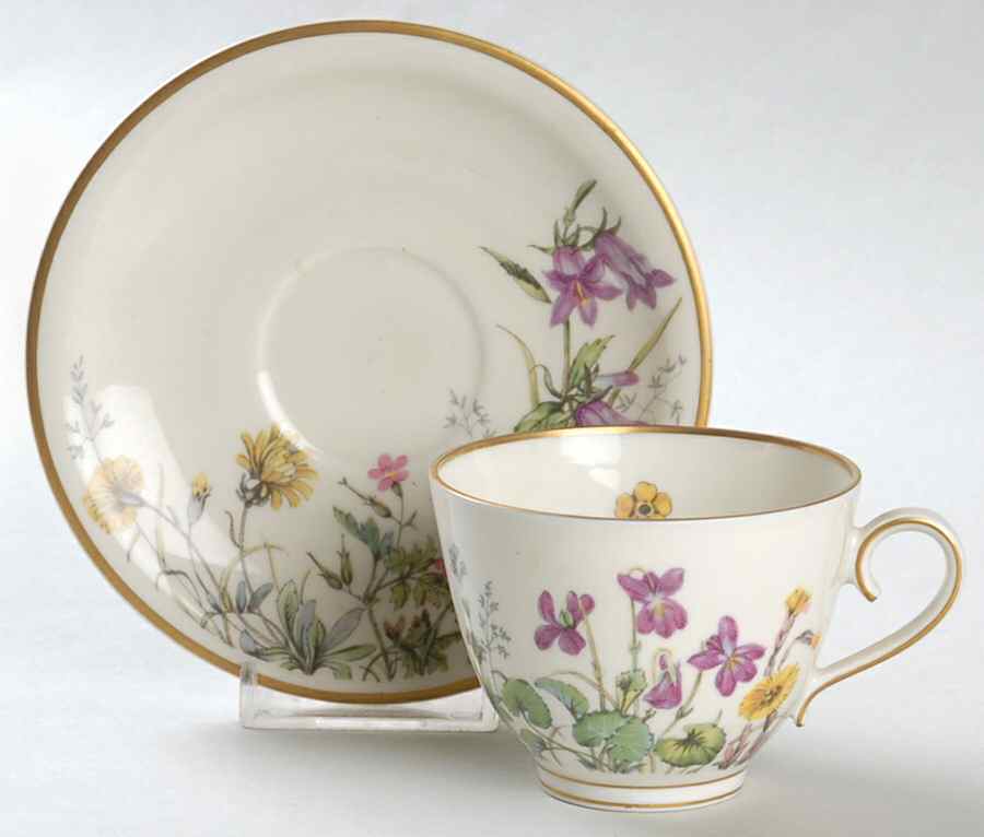 Meadow Flowers Flat Cup & Saucer Set by Franconia-Krautheim & Adelburg-1