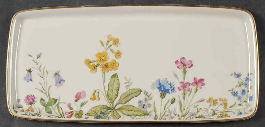 Meadow Flowers 13" Sandwich Tray by Franconia-Krautheim & Adelburg-1