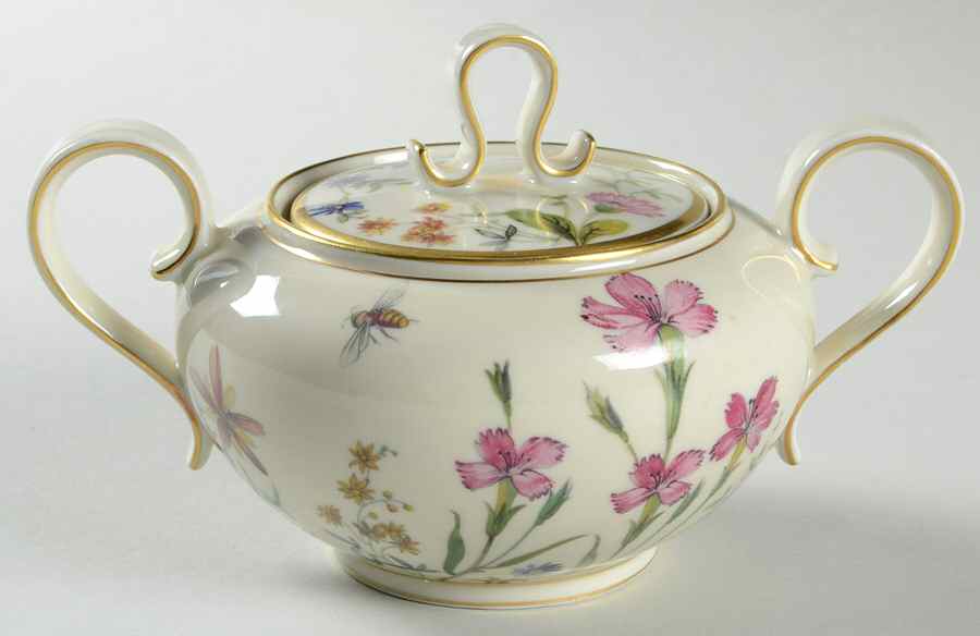 Meadow Flowers Mini Sugar Bowl & Lid by Franconia-Krautheim & Adelburg-1