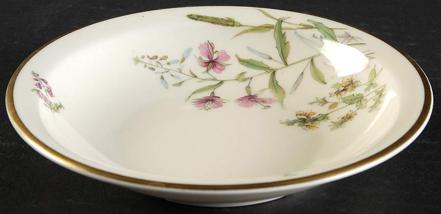 Meadow Flowers Rim Fruit/Dessert (Sauce) Bowl by Franconia-Krautheim & Adelburg-1