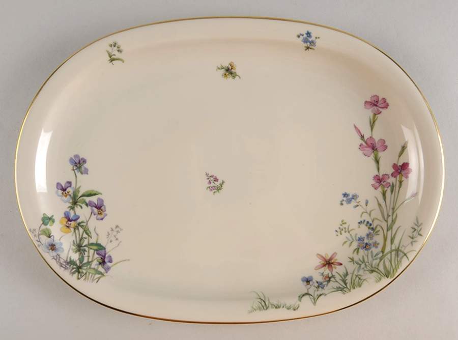 Meadow Flowers 13" Oval Serving Platter by Franconia-Krautheim & Adelburg-1