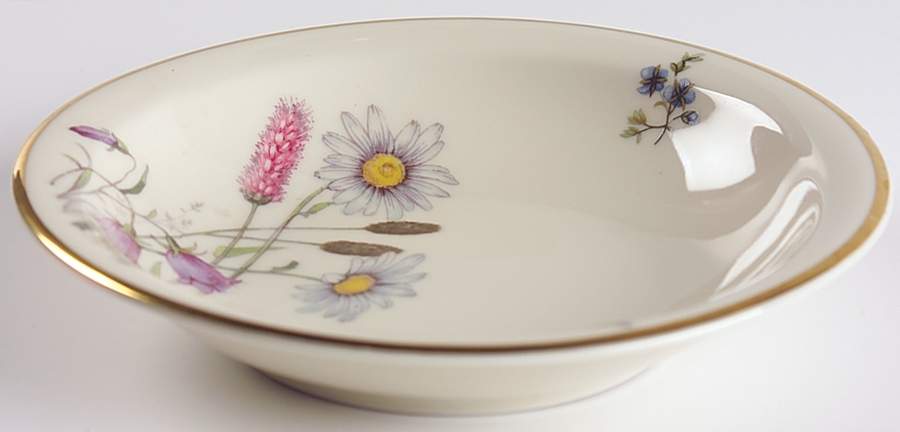 Meadow Flowers Rim Fruit/Dessert (Sauce) Bowl by Franconia-Krautheim & Adelburg-1