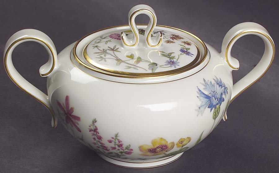 Meadow Flowers Sugar Bowl & Lid by Franconia-Krautheim & Adelburg-1