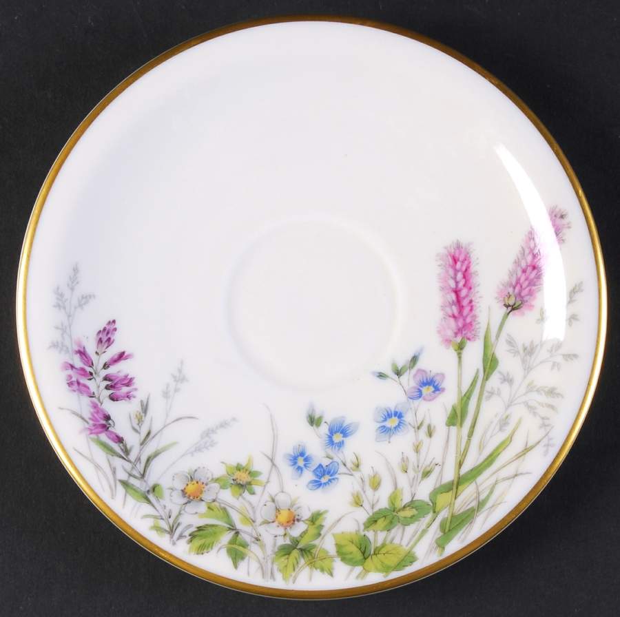 Meadow Flowers Saucer for Flat Cup by Franconia-Krautheim & Adelburg-1