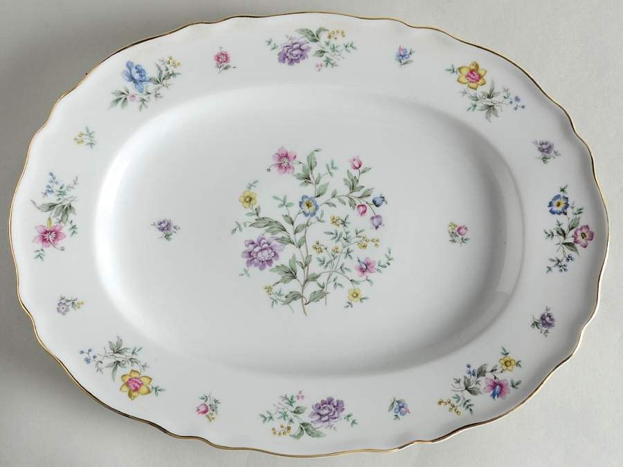 Millefleurs 13" Oval Serving Platter by Franconia-Krautheim & Adelburg-1