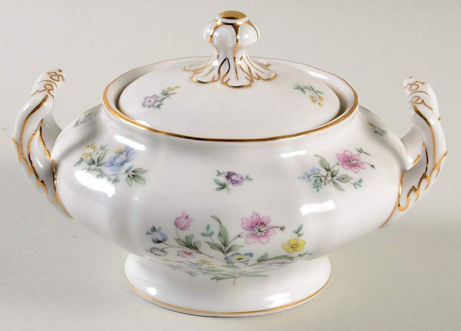 Millefleurs Sugar Bowl & Lid by Franconia-Krautheim & Adelburg-1