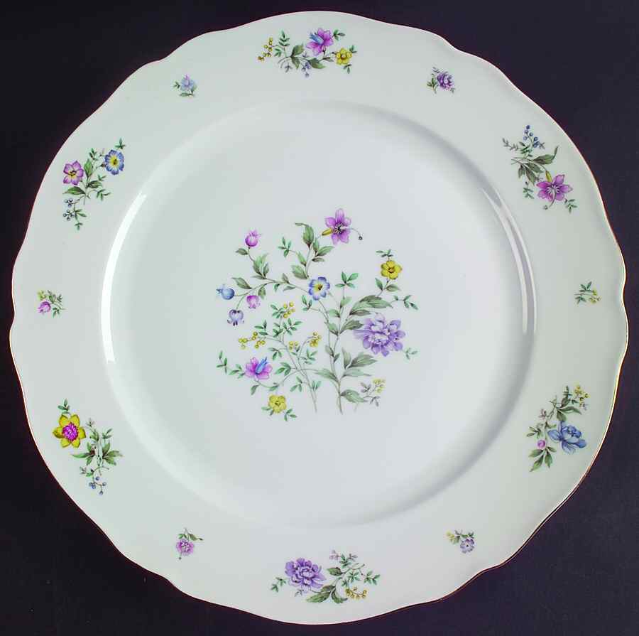 Millefleurs 12" Chop Plate (Round Platter) by Franconia-Krautheim & Adelburg-1