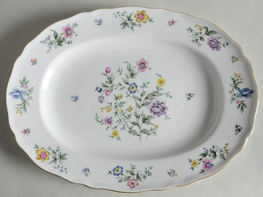 Millefleurs 12" Oval Serving Platter by Franconia-Krautheim & Adelburg-1