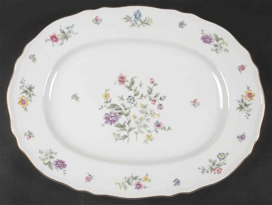 Millefleurs 15" Oval Serving Platter by Franconia-Krautheim & Adelburg-1