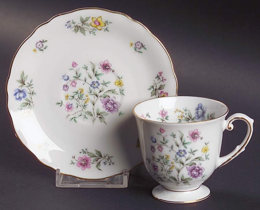 Millefleurs Footed Demitasse Cup & Saucer Set by Franconia-Krautheim & Adelburg-1
