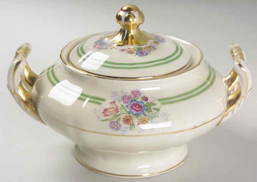Musetta (Rim Shape) Sugar Bowl & Lid by Franconia-Krautheim & Adelburg-1