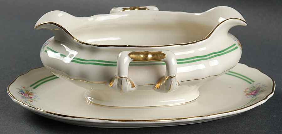 Musetta (Rim Shape) Gravy Boat with Attached Underplate by Franconia-Krautheim & Adelburg-1