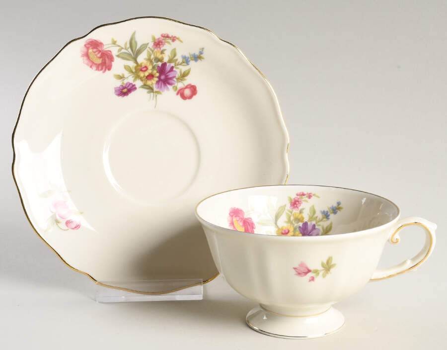 Norina Footed Cup & Saucer Set by Franconia-Krautheim & Adelburg-1