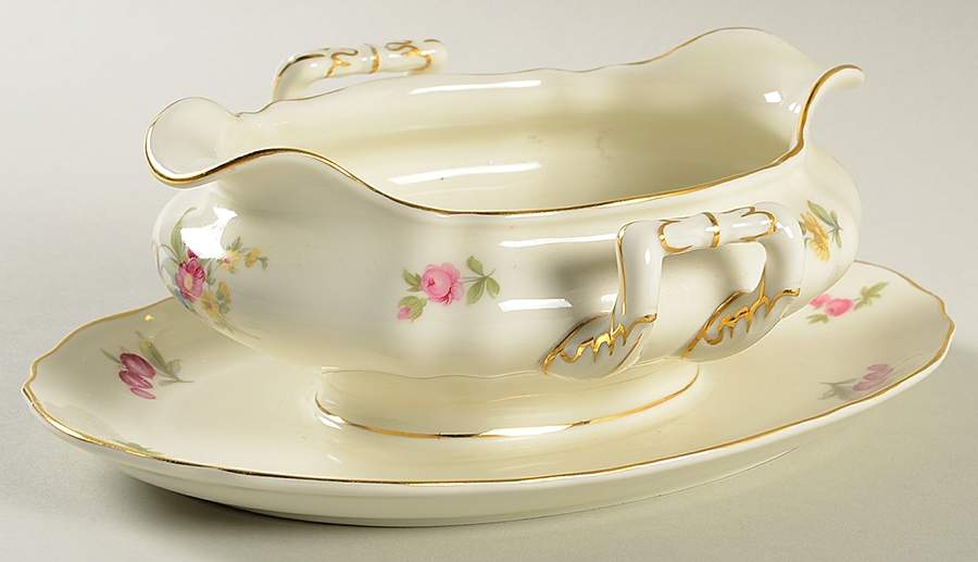 Norina Gravy Boat with Attached Underplate by Franconia-Krautheim & Adelburg-1