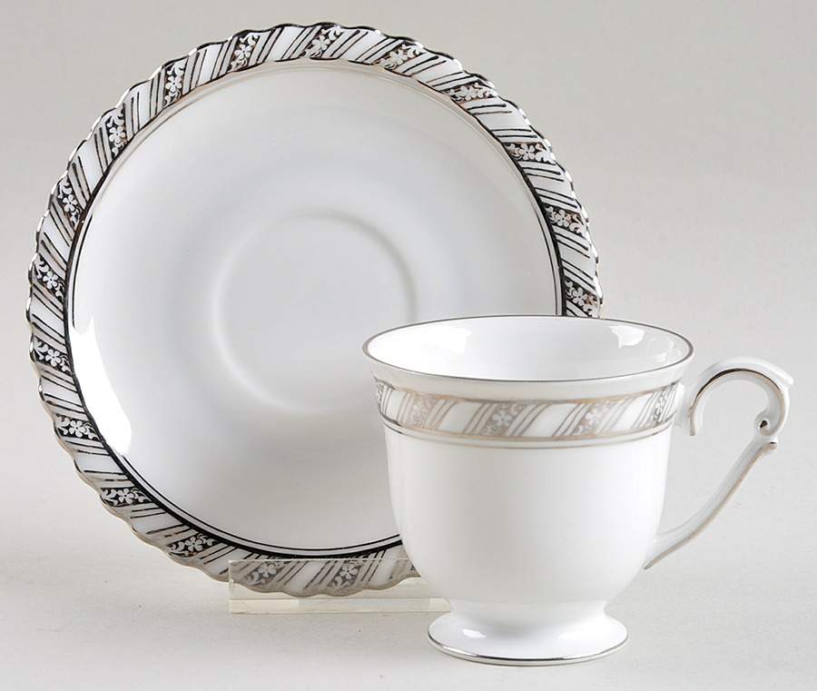Palladina Footed Demitasse Cup & Saucer Set by Franconia-Krautheim & Adelburg-1