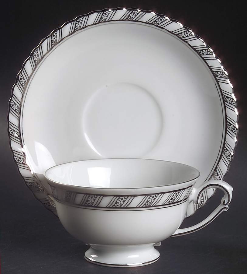 Palladina Footed Cup & Saucer Set by Franconia-Krautheim & Adelburg-1