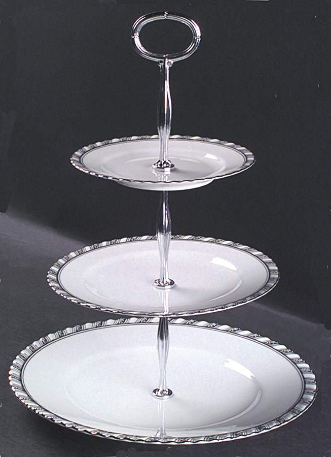 Palladina 13 7/8"-14 1/4" 3-Tiered Serving Tray(DP,SP,BB) HC by Franconia-Krautheim & Adelburg-1