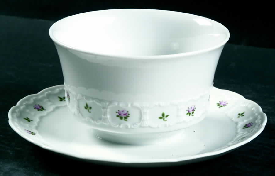Pirouette Gravy Boat with Attached Underplate by Franconia-Krautheim & Adelburg-1
