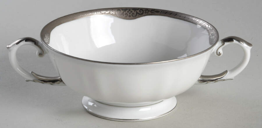 Platina Footed Cream Soup Bowl by Franconia-Krautheim & Adelburg-1