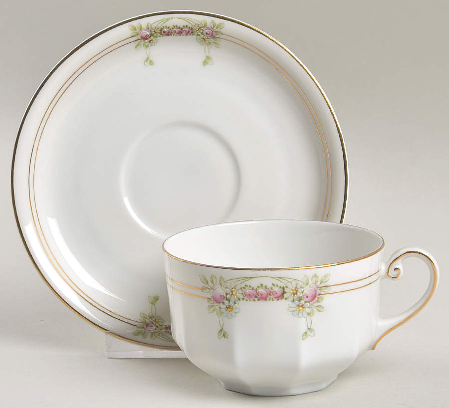 Princess Flat Cup & Saucer Set by Franconia-Krautheim & Adelburg-1