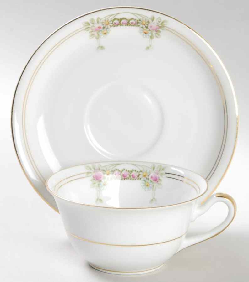 Princess Flat Cup & Saucer Set by Franconia-Krautheim & Adelburg-1