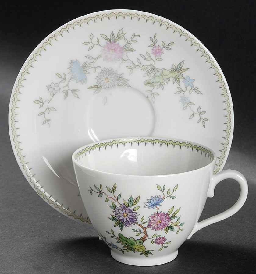 Rhodora Flat Cup & Saucer Set by Franconia-Krautheim & Adelburg-1