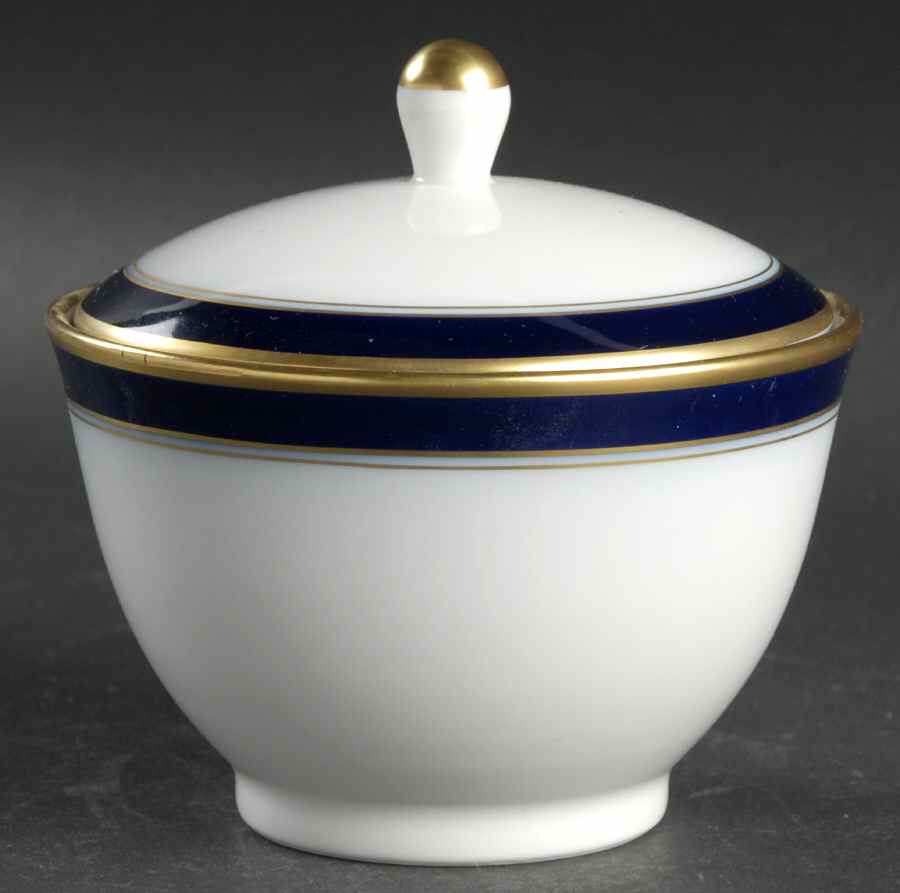 Royal Cobalt Sugar Bowl & Lid by Franconia-Krautheim & Adelburg-1