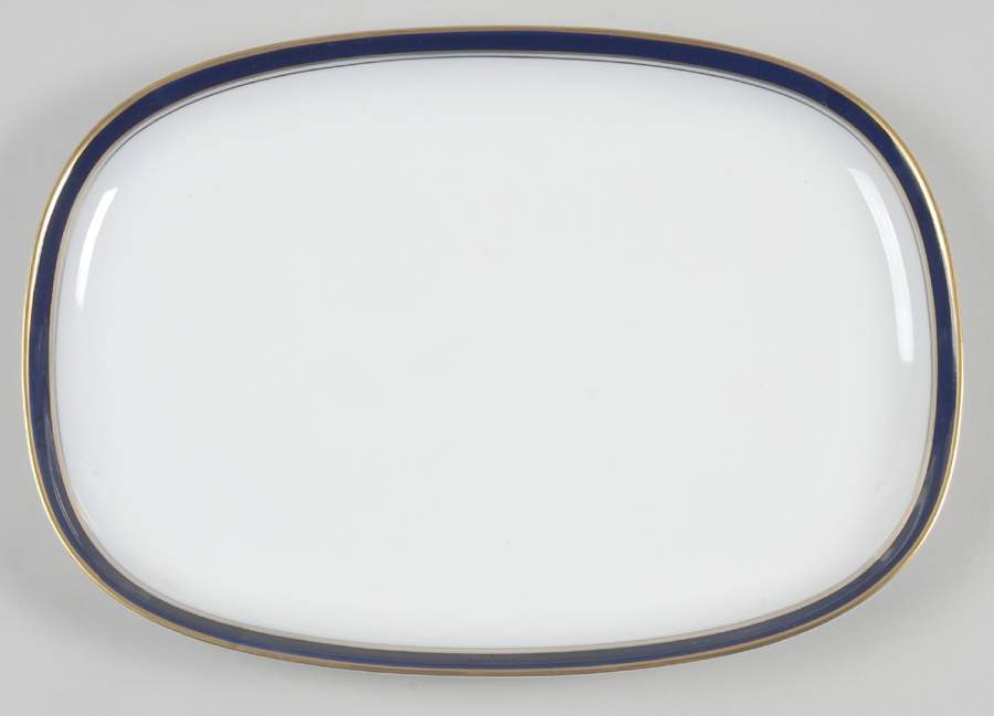 Royal Cobalt 12" Oval Serving Platter by Franconia-Krautheim & Adelburg-1