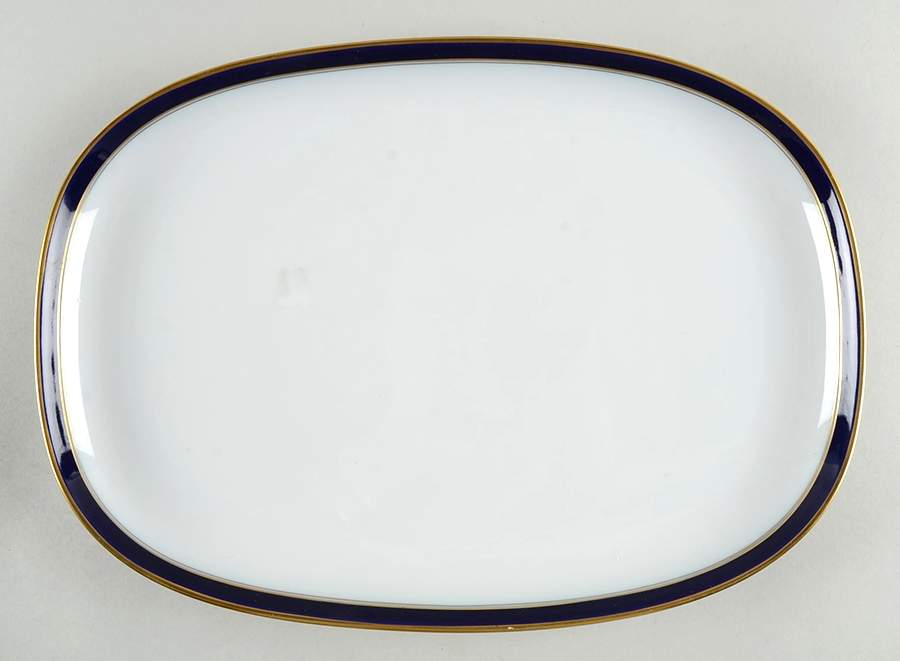 Royal Cobalt 14" Oval Serving Platter by Franconia-Krautheim & Adelburg-1