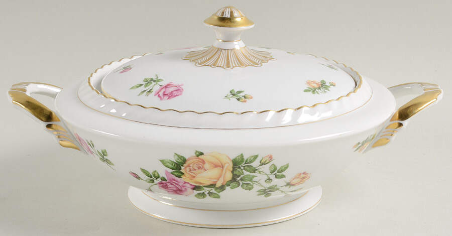 Rose Garden Round Covered Vegetable by Franconia-Krautheim & Adelburg-1