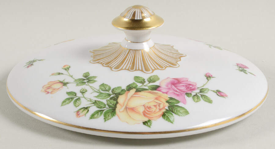 Rose Garden Lid for Round Vegetable by Franconia-Krautheim & Adelburg-1
