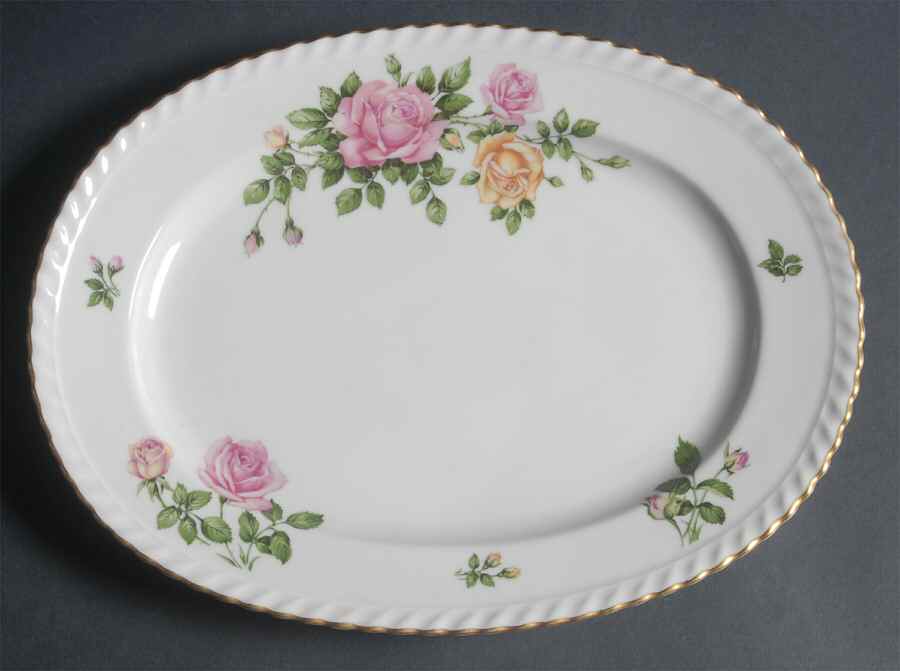 Rose Garden 12" Oval Serving Platter by Franconia-Krautheim & Adelburg-1