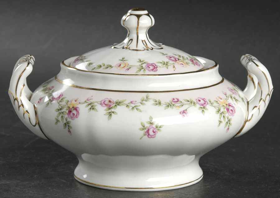 Rosalie Sugar Bowl & Lid by Franconia-Krautheim & Adelburg-1