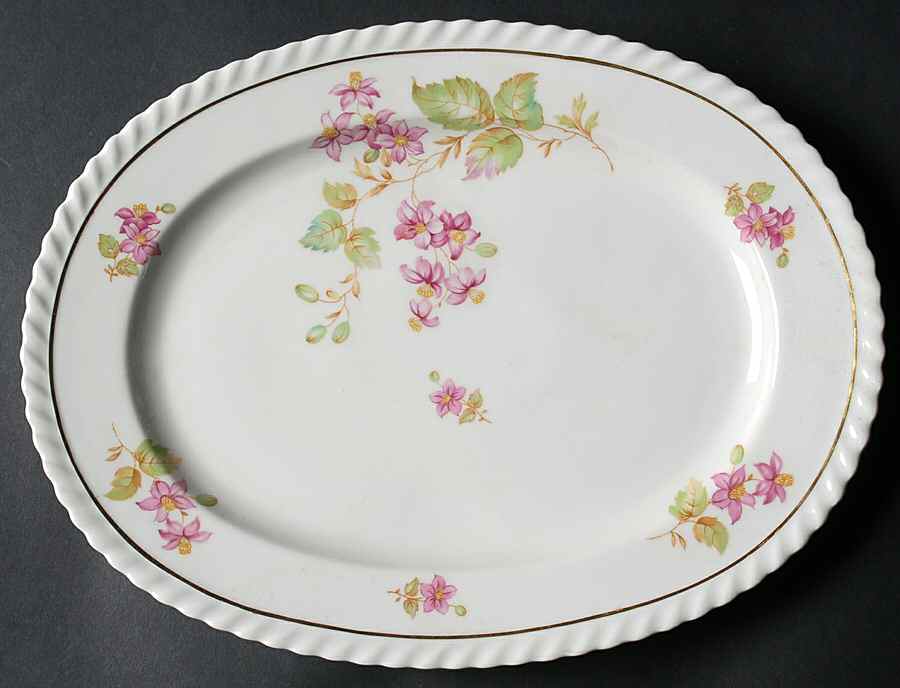 Rosetta 12" Oval Serving Platter by Franconia-Krautheim & Adelburg-1